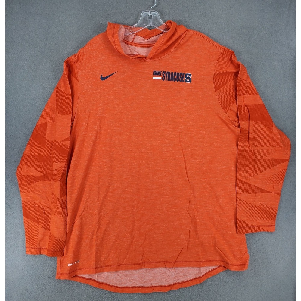 Syracuse Orange Shirt Mens XL Hooded Long Sleeve Hoodie Nike Drifit Lightweight